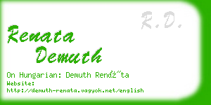 renata demuth business card